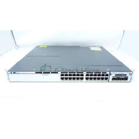 dstockmicro.com Cisco Catalyst 3750-X Series Switch, 1U rack-mount format, 24 x 10/100/1000 Ethernet ports / WS-C3750X-24T-S V05