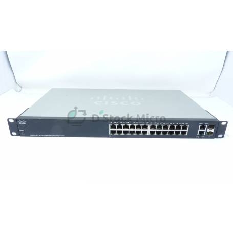 dstockmicro.com Switch Cisco Small Business SG220-26P Géré 24 ports 10/100/1000 (PoE) + 2 x SFP Gigabit combiné - Rackable