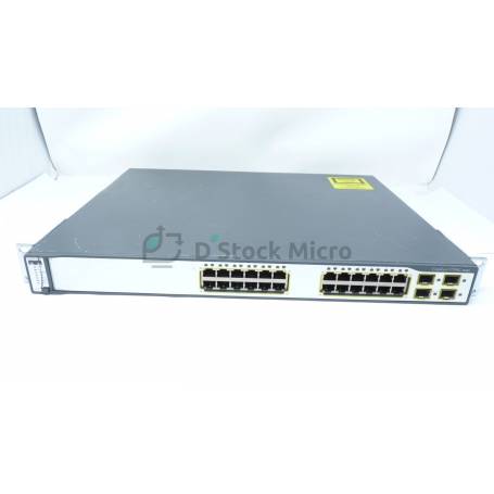 dstockmicro.com Cisco Catalyst 3750G Series Switch, 1U rack-mount format, 24 Gigabit Ethernet ports + 4 SFP / WS-C3750G-24TS-E1U