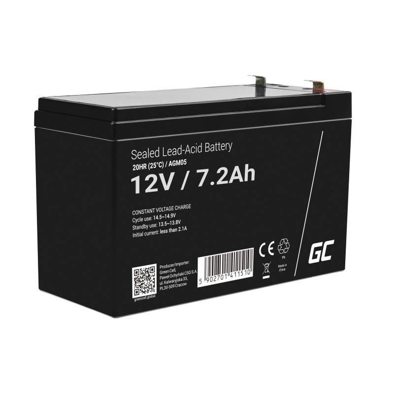 Batterie neuve 12V 7.2Ah GreenCell pour onduleur