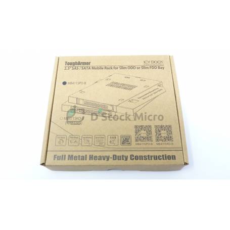 dstockmicro.com Icy Dock ToughArmor MB411SKO-B Rack amovible pour baie Slim ODD ou baie Slim FDD - 2.5" SAS/SATA