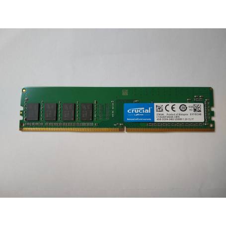 MEMORY STICK Barrette Mémoire RAM Crucial 4GB 1Rx8 DDR4-2400 - CT4G4DFS824A.C8FF