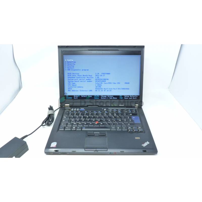 Lenovo ThinkPad T400 – Pour Pièces – Pas De Disque Dur – Défectueux