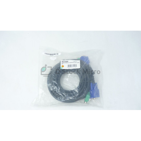 dstockmicro.com Generic KVM Cable MC3300-3M VGA HD15 M/M - MD6/MD6 M/M - 3m