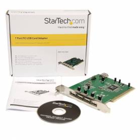 StarTech PCIUSB7 Carte Adaptateur PCI vers 7 Ports USB 2.0 - Interne Externe