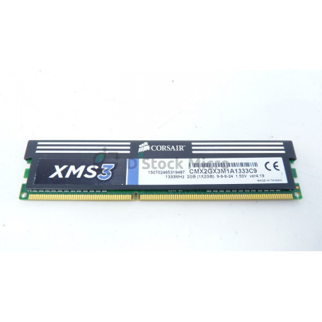 dstockmicro.com - Mémoire RAM Corsair CMX2GX3M1A1333C9 2 Go 1333 MHz - PC3-10600U (DDR3-1333) DDR3 DIMM