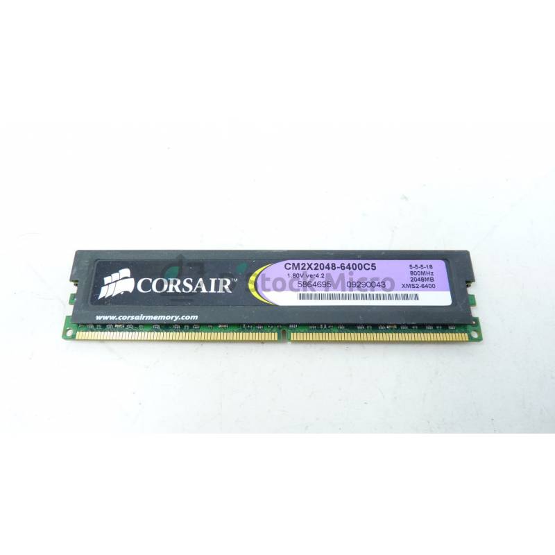 Reservere venstre køretøj RAM memory Corsair CM2X2048-6400C5 2 Go 800 MHz - PC2-6400 (DDR2-800) DDR2