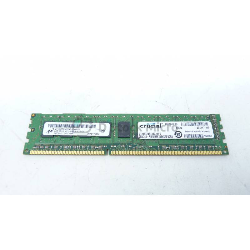 Mémoire RAM Micron MT18JSF25672AZ-1G4G1ZE 2 Go 1333 MHz - PC3-10600E (DDR3-1333) - Photo 1/1