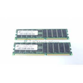 RAM memory MICRON MT18VDDT6472G-265C3 1 GB Kit (2 x 512 Mo) 133 MHz - PC2100R (DDR-266) SDRAM DIMM
