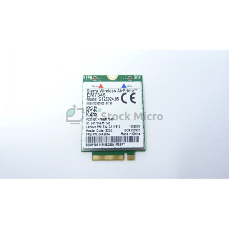 dstockmicro.com Carte 4G Sierra Wireless AirPrime EM7345 LENOVO Think Pad X1 Carbon 2nd Gen (Type 20A7, 20A8),Thinkpad X1 Carbon