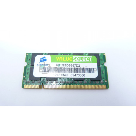 dstockmicro.com Mémoire RAM Corsair VS1GSDS667D2 1 Go 667 MHz - PC2-5300S (DDR2-667) DDR2 SODIMM