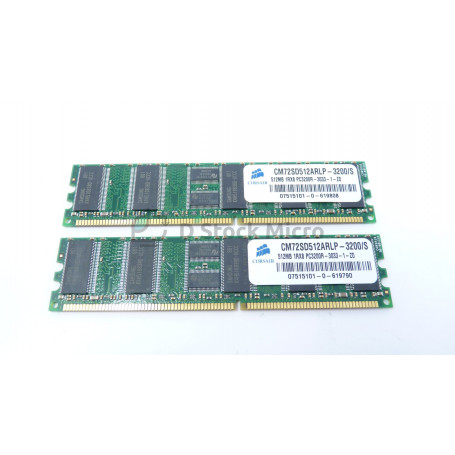 længde Mekaniker fløde RAM memory Corsair CM72SD512ARLP-3200/S 1 GB Kit (2 x 512 MB) 200 MHz -  PC3200R (DDR-400) DDR1 DIMM