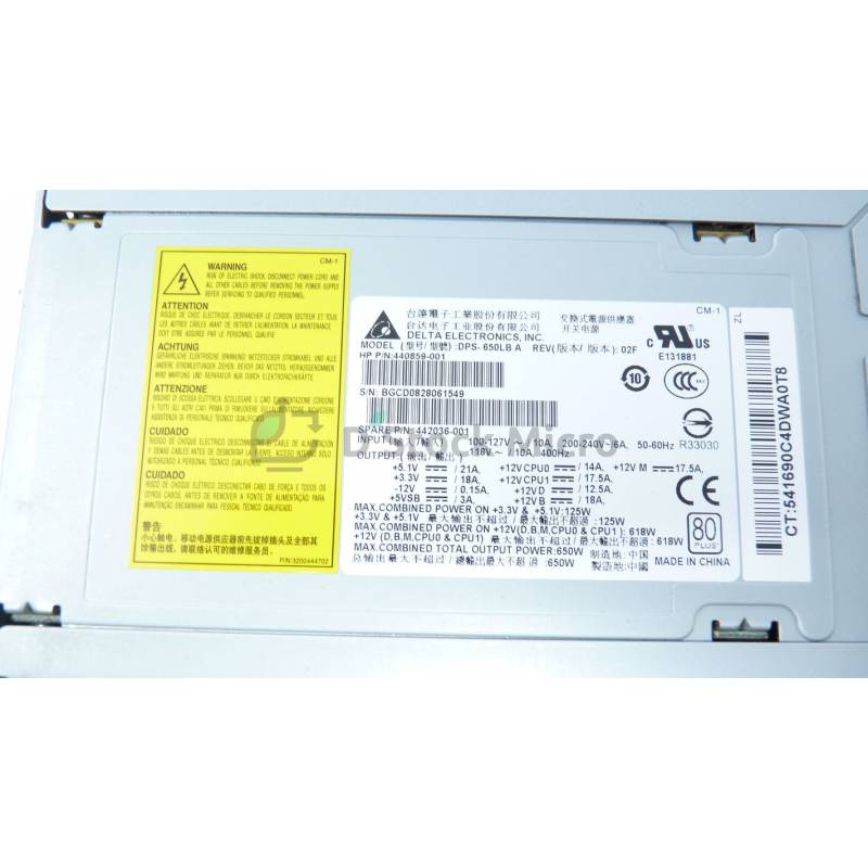 UNITÉ ALIMENTATION DELTA Electronics Mod DPS-1300BB B P/N 24R2722
