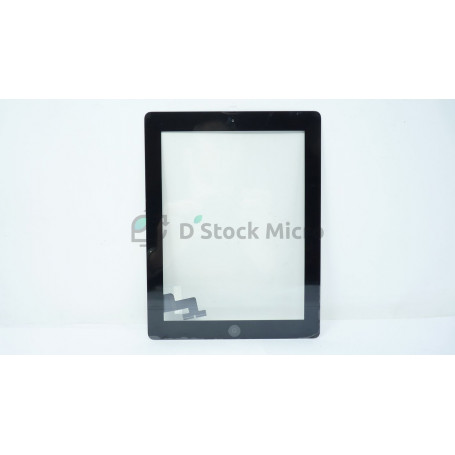 dstockmicro.com Pre-assembled black touch screen with sticker and home button for iPad 2