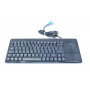 dstockmicro.com Perixx PERIBOARD-514PLUS, Wired Keyboard with Trackball AZERTY PS2 With USB Adapter