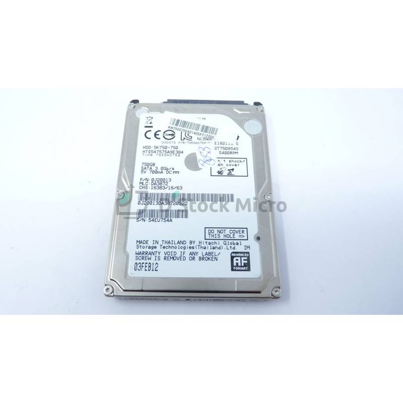 Hitachi 5K750-750 750GB 2.5" 5400RPM HDD Hard Drive