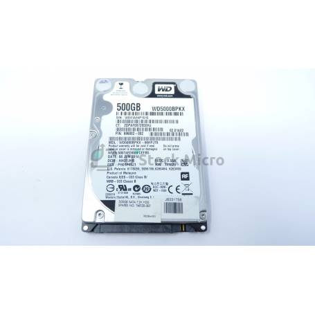 dstockmicro.com Western Digital WD5000BPKX 500 Go 2.5" SATA Disque dur HDD 7200 tr/min