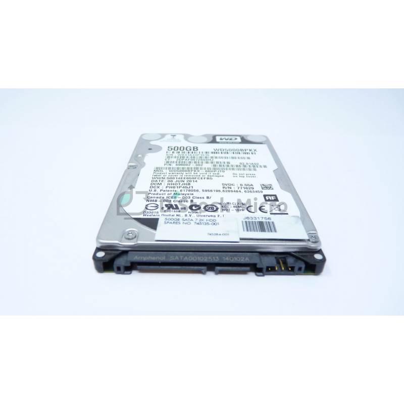 Disque Dur Interne Western Digital Black 500Go - SATA 2.5" 7200rpm 16Mo Cache - Pour PC Portable/PS3/PS4 - Neuf