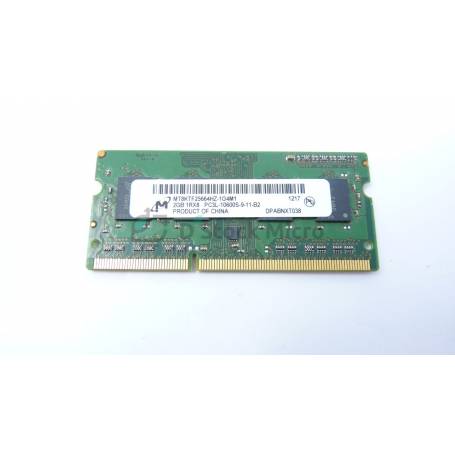 dstockmicro.com Mémoire RAM Micron MT8KTF25664HZ-1G4M1 2 Go 1333 MHz - PC3L-10600S (DDR3-1333) DDR3 SODIMM