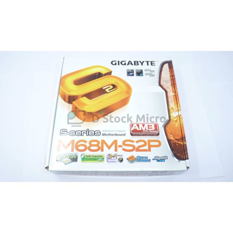 Motherboard Micro-ATX Gigabyte GA-M68M-S2P - Socket AM2/AM2+/AM3 - DDR2 ...
